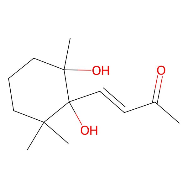 2D Structure of 4-(1,2-Dihydroxy-2,6,6-trimethylcyclohexyl)but-3-en-2-one