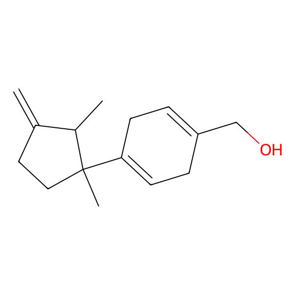 2D Structure of [4-(1,2-Dimethyl-3-methylidenecyclopentyl)cyclohexa-1,4-dien-1-yl]methanol