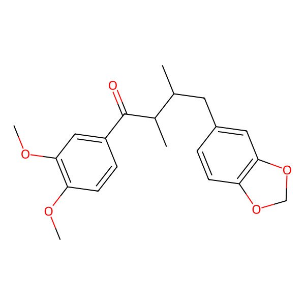 2D Structure of 4-(1,3-Benzodioxol-5-yl)-1-(3,4-dimethoxyphenyl)-2,3-dimethylbutan-1-one