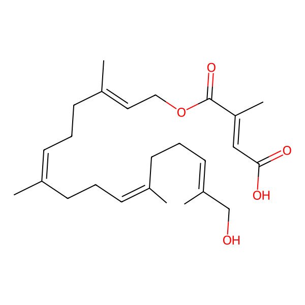2D Structure of 4-(16-Hydroxy-3,7,11,15-tetramethylhexadeca-2,6,10,14-tetraenoxy)-3-methyl-4-oxobut-2-enoic acid