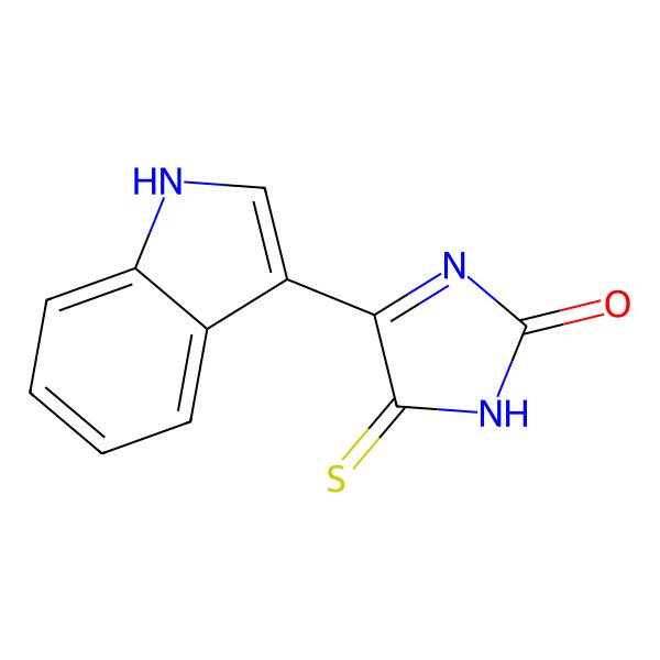 2D Structure of 4-(1H-indol-3-yl)-5-sulfanylideneimidazol-2-one