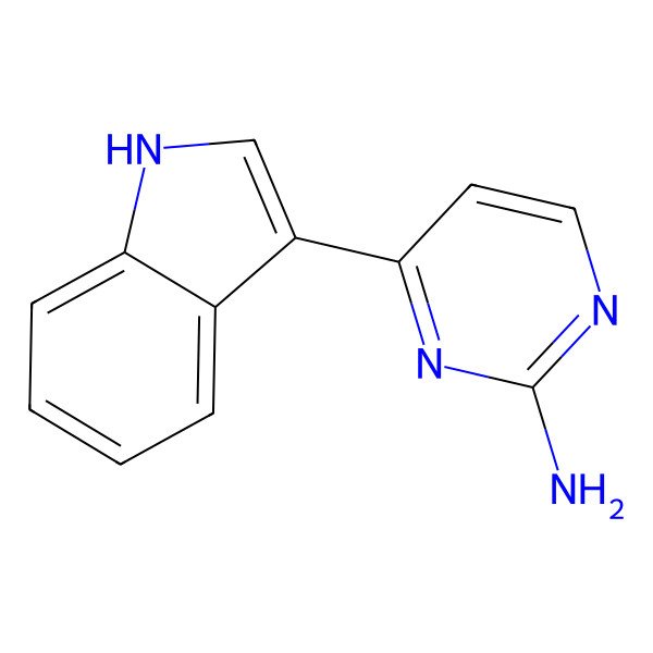 2D Structure of 4-(1H-indol-3-yl)pyrimidin-2-amine
