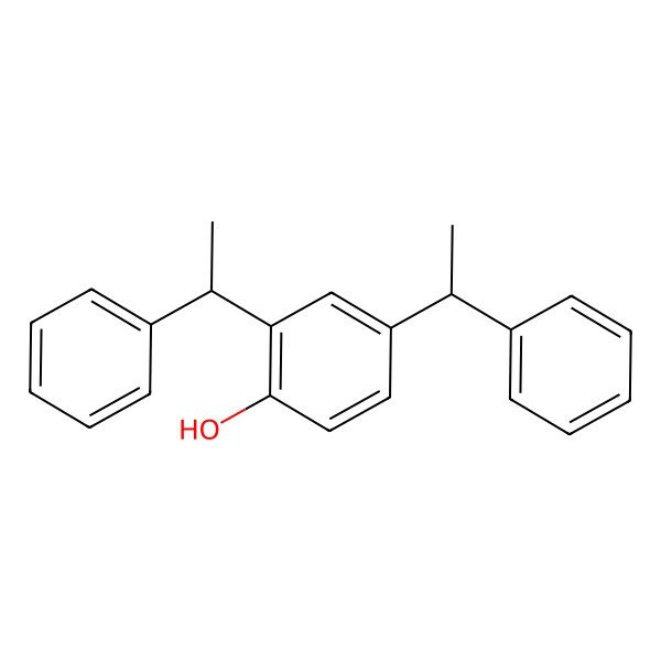 2D Structure of 4-[(1S)-1-phenylethyl]-2-[(1R)-1-phenylethyl]phenol