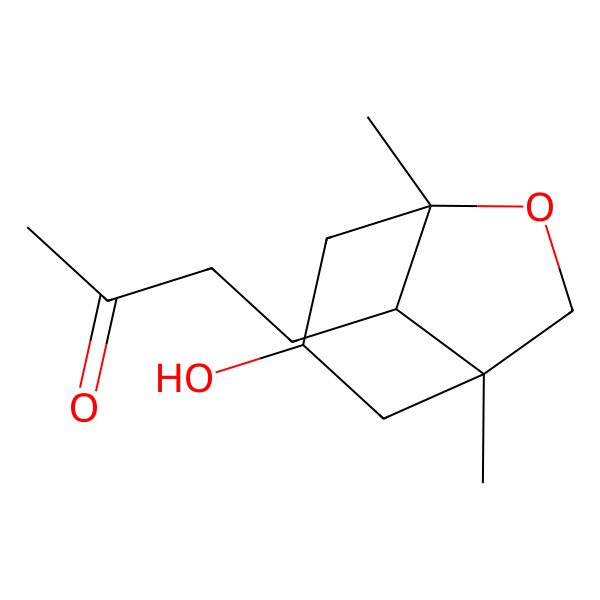 2D Structure of 4-[(1S,3S,5R,8R)-3-hydroxy-1,5-dimethyl-6-oxabicyclo[3.2.1]octan-8-yl]butan-2-one