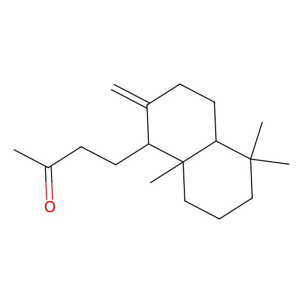 2D Structure of 4-[(1S,4aS,8aS)-5,5,8a-trimethyl-2-methylidene-3,4,4a,6,7,8-hexahydro-1H-naphthalen-1-yl]butan-2-one