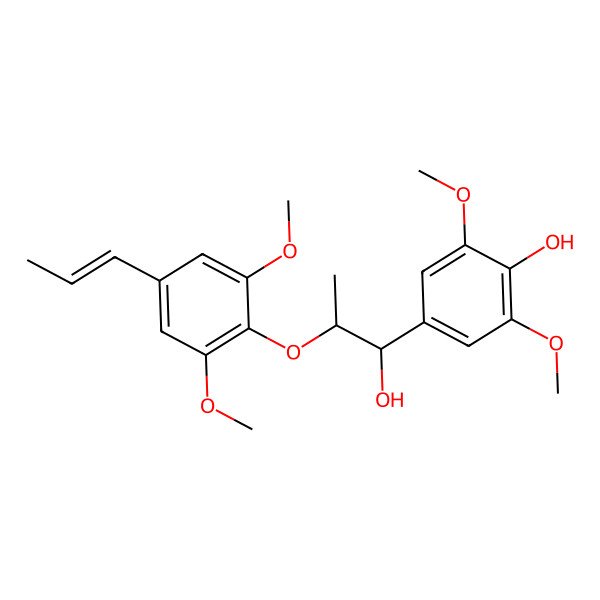 2D Structure of 4-[2-(2,6-Dimethoxy-4-prop-1-enylphenoxy)-1-hydroxypropyl]-2,6-dimethoxyphenol