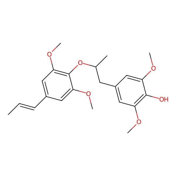 2D Structure of 4-[2-(2,6-Dimethoxy-4-prop-1-enylphenoxy)propyl]-2,6-dimethoxyphenol