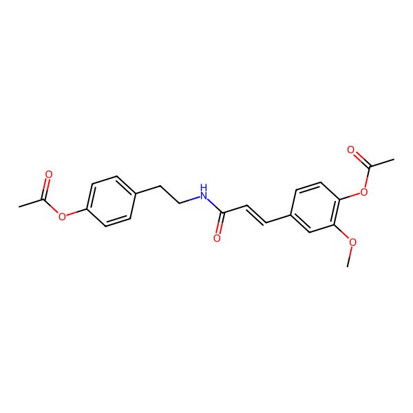 2D Structure of [4-[2-[3-(4-Acetyloxy-3-methoxyphenyl)prop-2-enoylamino]ethyl]phenyl] acetate