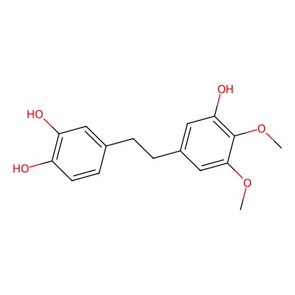 2D Structure of 4-[2-(3-Hydroxy-4,5-dimethoxyphenyl)ethyl]benzene-1,2-diol