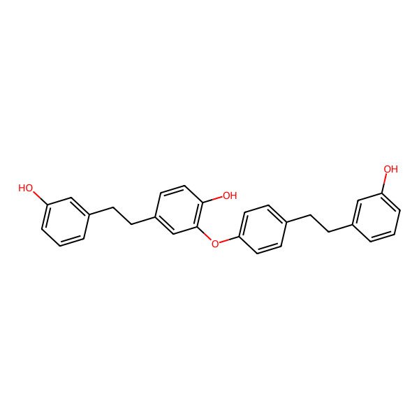 2D Structure of 4-[2-(3-Hydroxyphenyl)ethyl]-2-[4-[2-(3-hydroxyphenyl)ethyl]phenoxy]phenol