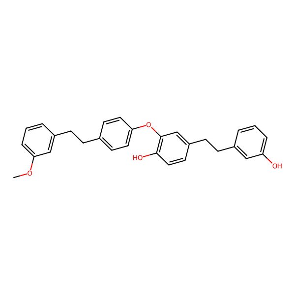 2D Structure of 4-[2-(3-Hydroxyphenyl)ethyl]-2-[4-[2-(3-methoxyphenyl)ethyl]phenoxy]phenol