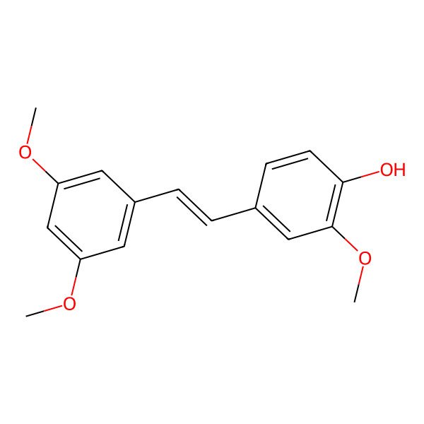 2D Structure of 4-[2-(3,5-Dimethoxyphenyl)ethenyl]-2-methoxyphenol
