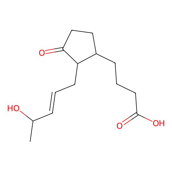 2D Structure of 4-[2-(4-Hydroxypent-2-en-1-yl)-3-oxocyclopentyl]butanoic acid