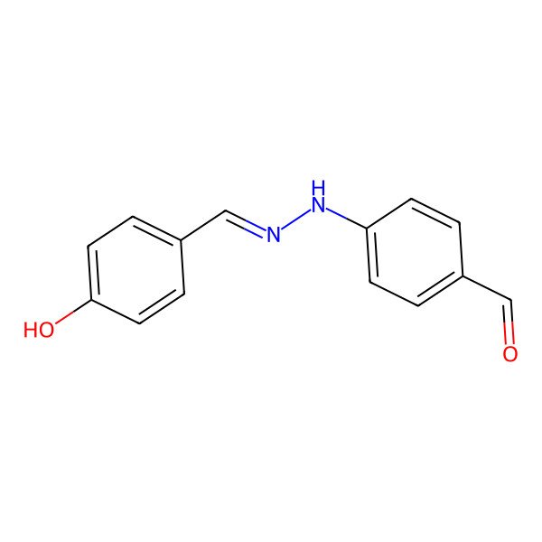 2D Structure of 4-[2-[(4-Hydroxyphenyl)methylidene]hydrazinyl]benzaldehyde