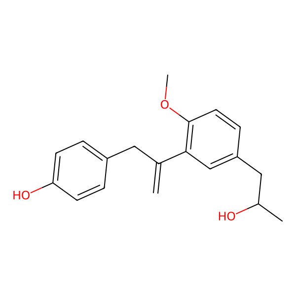 2D Structure of 4-[2-[5-(2-Hydroxypropyl)-2-methoxyphenyl]prop-2-enyl]phenol