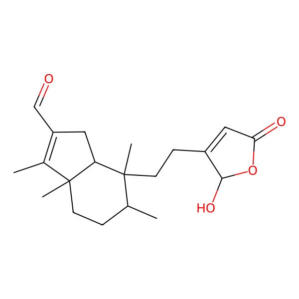 2D Structure of (4->2)-Abeo-16-hydroxycleroda-2,13-dien-15,16-olide-3-al