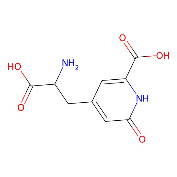 2D Structure of 4-(2-amino-2-carboxyethyl)-6-oxo-1H-pyridine-2-carboxylic acid
