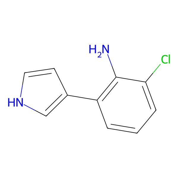 2D Structure of 4-(2-Amino-3-chlorophenyl)pyrrole