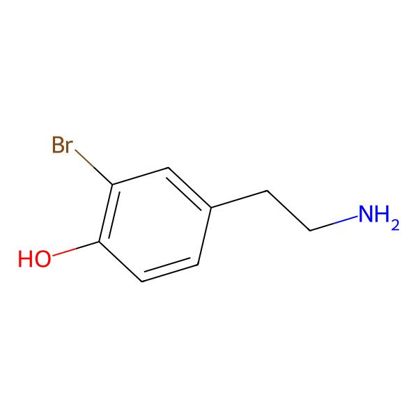 2D Structure of 4-(2-Aminoethyl)-2-bromophenol