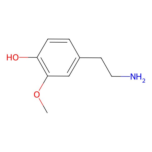 2D Structure of 4-(2-Aminoethyl)-2-methoxyphenol