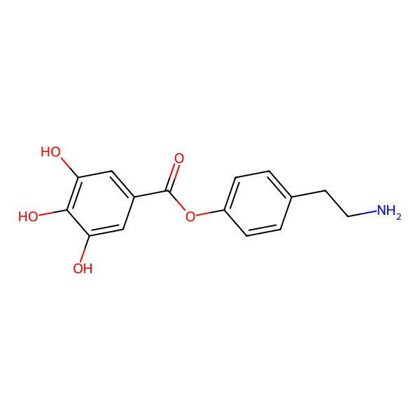 2D Structure of [4-(2-Aminoethyl)phenyl] 3,4,5-trihydroxybenzoate