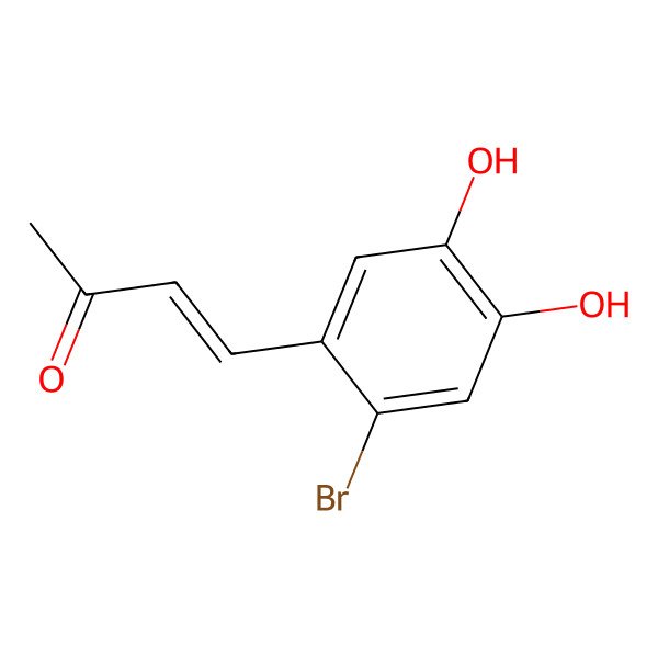 2D Structure of 4-(2-Bromo-4,5-dihydroxyphenyl)but-3-en-2-one