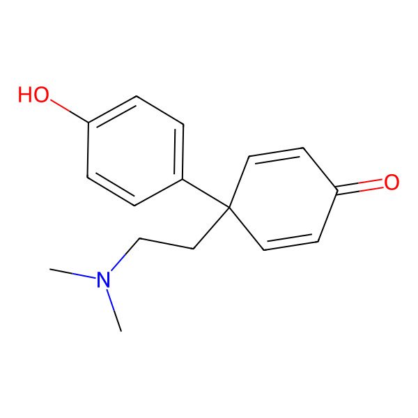 2D Structure of 4-[2-(Dimethylamino)ethyl]-4-(4-hydroxyphenyl)cyclohexa-2,5-dien-1-one