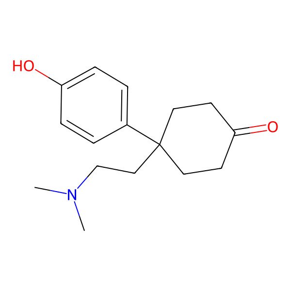 2D Structure of 4-[2-(Dimethylamino)ethyl]-4-(4-hydroxyphenyl)cyclohexan-1-one