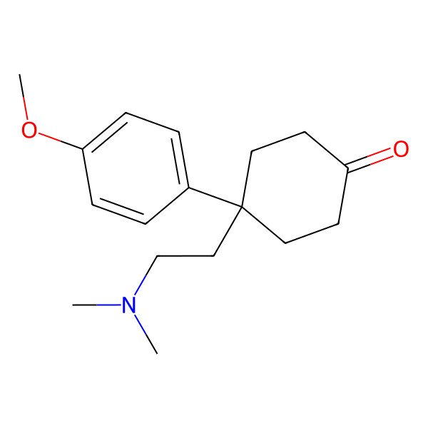 2D Structure of 4-[2-(Dimethylamino)ethyl]-4-(4-methoxyphenyl)cyclohexan-1-one