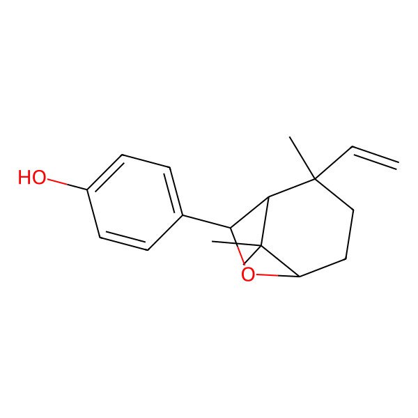 2D Structure of 4-(2-Ethenyl-2,8,8-trimethyl-6-oxabicyclo[3.2.1]octan-7-yl)phenol