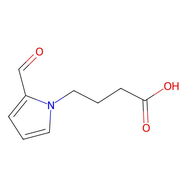 2D Structure of 4-(2-Formyl-1H-pyrrol-1-yl)butanoic acid