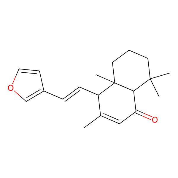 2D Structure of 4-[2-(furan-3-yl)ethenyl]-3,4a,8,8-tetramethyl-5,6,7,8a-tetrahydro-4H-naphthalen-1-one