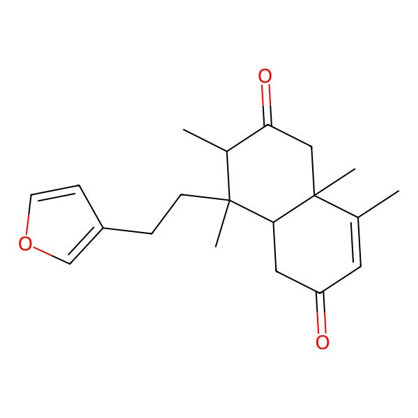 2D Structure of 4-[2-(Furan-3-yl)ethyl]-3,4,8,8a-tetramethyl-1,3,4a,5-tetrahydronaphthalene-2,6-dione
