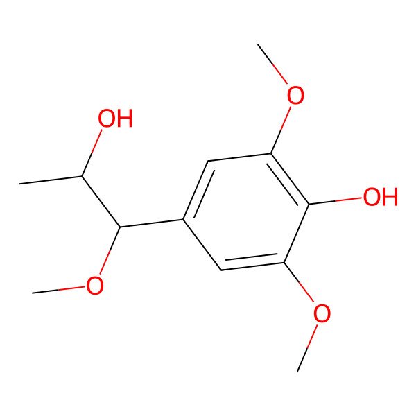 2D Structure of 4-(2-Hydroxy-1-methoxypropyl)-2,6-dimethoxyphenol