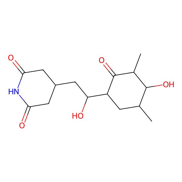 2D Structure of 4-[2-Hydroxy-2-(4-hydroxy-3,5-dimethyl-2-oxocyclohexyl)ethyl]piperidine-2,6-dione
