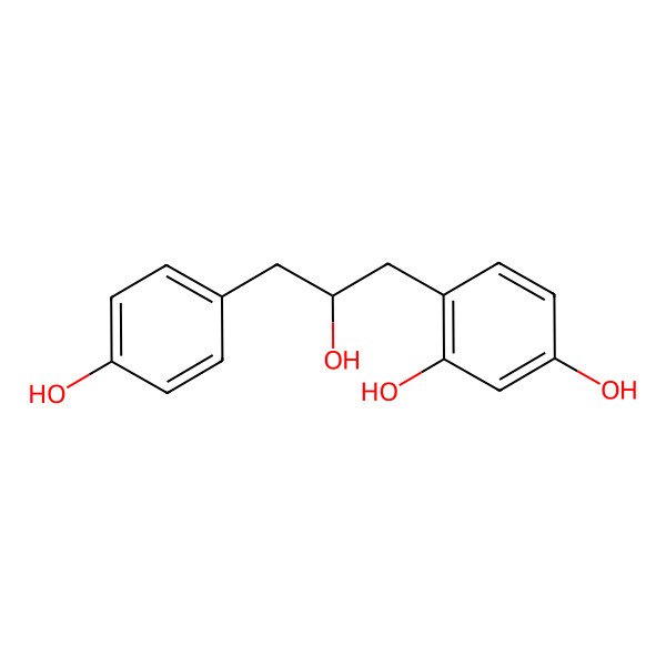 2D Structure of 4-[2-Hydroxy-3-(4-hydroxyphenyl)propyl]benzene-1,3-diol