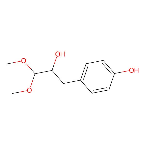 2D Structure of 4-(2-Hydroxy-3,3-dimethoxypropyl)-phenol
