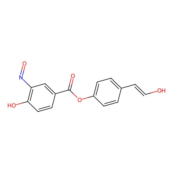 2D Structure of [4-(2-Hydroxyethenyl)phenyl] 4-hydroxy-3-nitrosobenzoate
