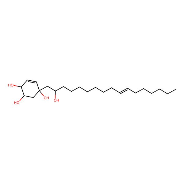 2D Structure of 4-(2-Hydroxyheptadec-10-enyl)cyclohex-5-ene-1,2,4-triol