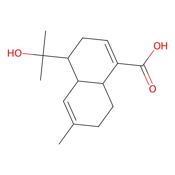 2D Structure of 4-(2-Hydroxypropan-2-yl)-6-methyl-3,4,4a,7,8,8a-hexahydronaphthalene-1-carboxylic acid