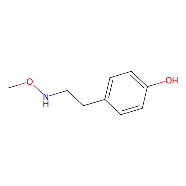 2D Structure of 4-[2-(Methoxyamino)ethyl]phenol