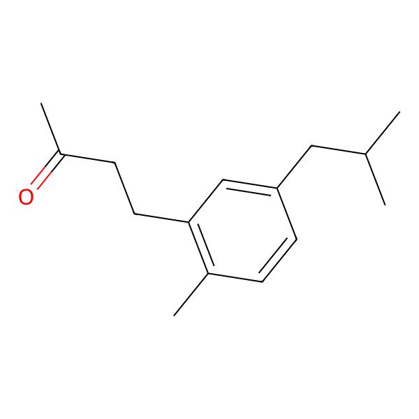 2D Structure of 4-[2-Methyl-5-(2-methylpropyl)phenyl]butan-2-one