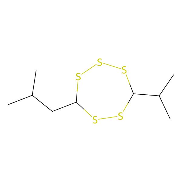 2D Structure of 4-(2-Methylpropyl)-7-propan-2-yl-1,2,3,5,6-pentathiepane