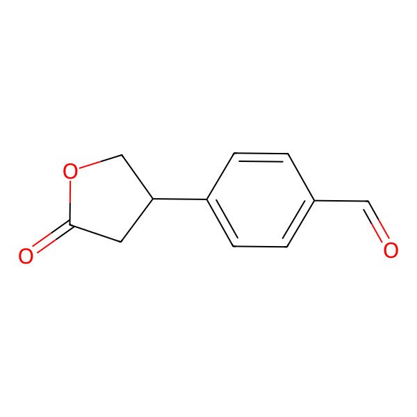 2D Structure of 4-(2-Oxooxolane-4-yl)benzaldehyde