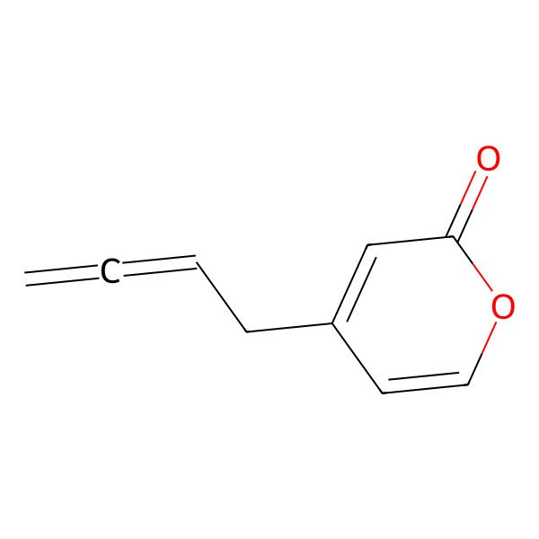 2D Structure of 4-(2,3-Butadienyl)-2H-pyran-2-one