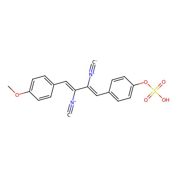 2D Structure of [4-[2,3-Diisocyano-4-(4-methoxyphenyl)buta-1,3-dienyl]phenyl] hydrogen sulfate