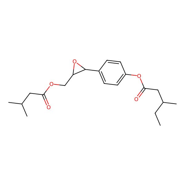 2D Structure of [4-[(2R,3R)-3-(3-methylbutanoyloxymethyl)oxiran-2-yl]phenyl] (3S)-3-methylpentanoate