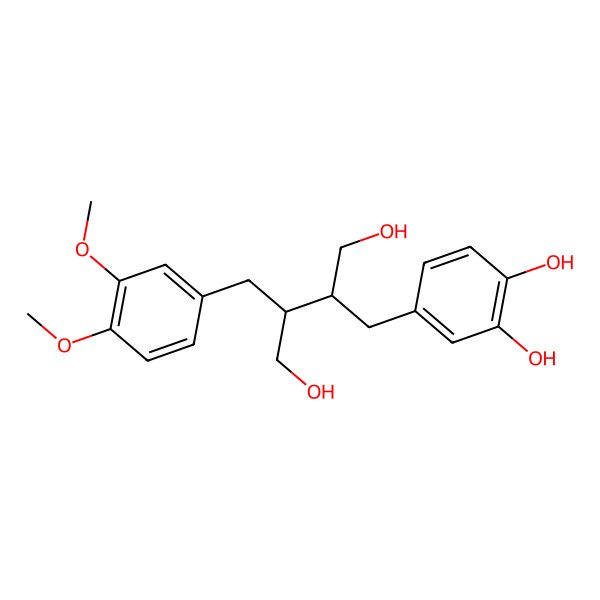 2D Structure of 4-[(2R,3R)-3-[(3,4-dimethoxyphenyl)methyl]-4-hydroxy-2-(hydroxymethyl)butyl]benzene-1,2-diol