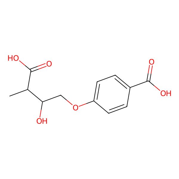2D Structure of 4-[(2R,3R)-3-carboxy-2-hydroxybutoxy]benzoic acid
