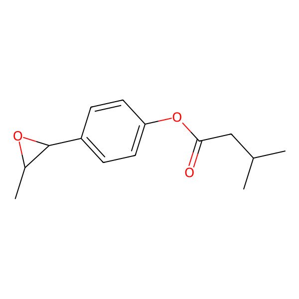 2D Structure of [4-[(2R,3R)-3-methyloxiran-2-yl]phenyl] 3-methylbutanoate